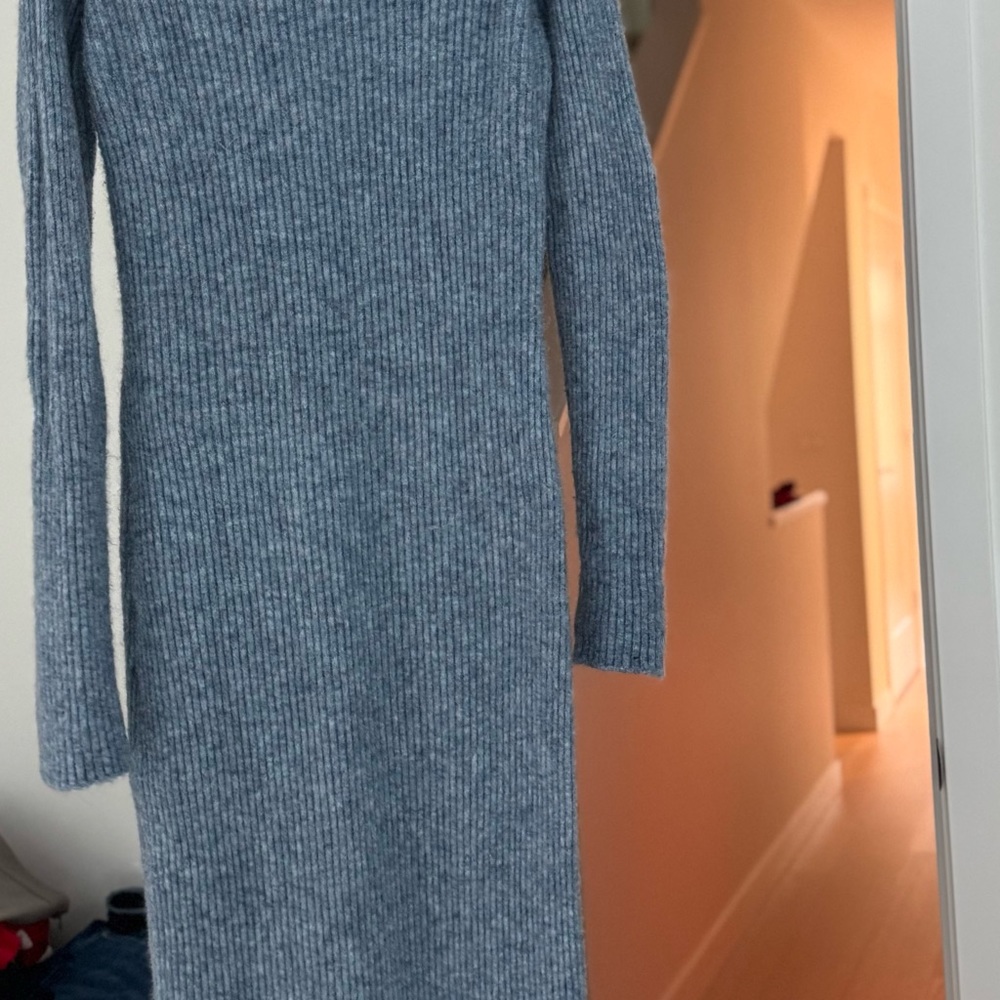 Elegant Maje ligh blue  Knit Dress
